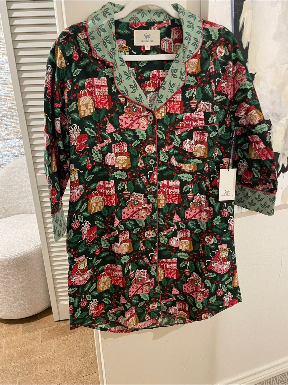 NWT Printfresh light weight flannel sleepshirt XS